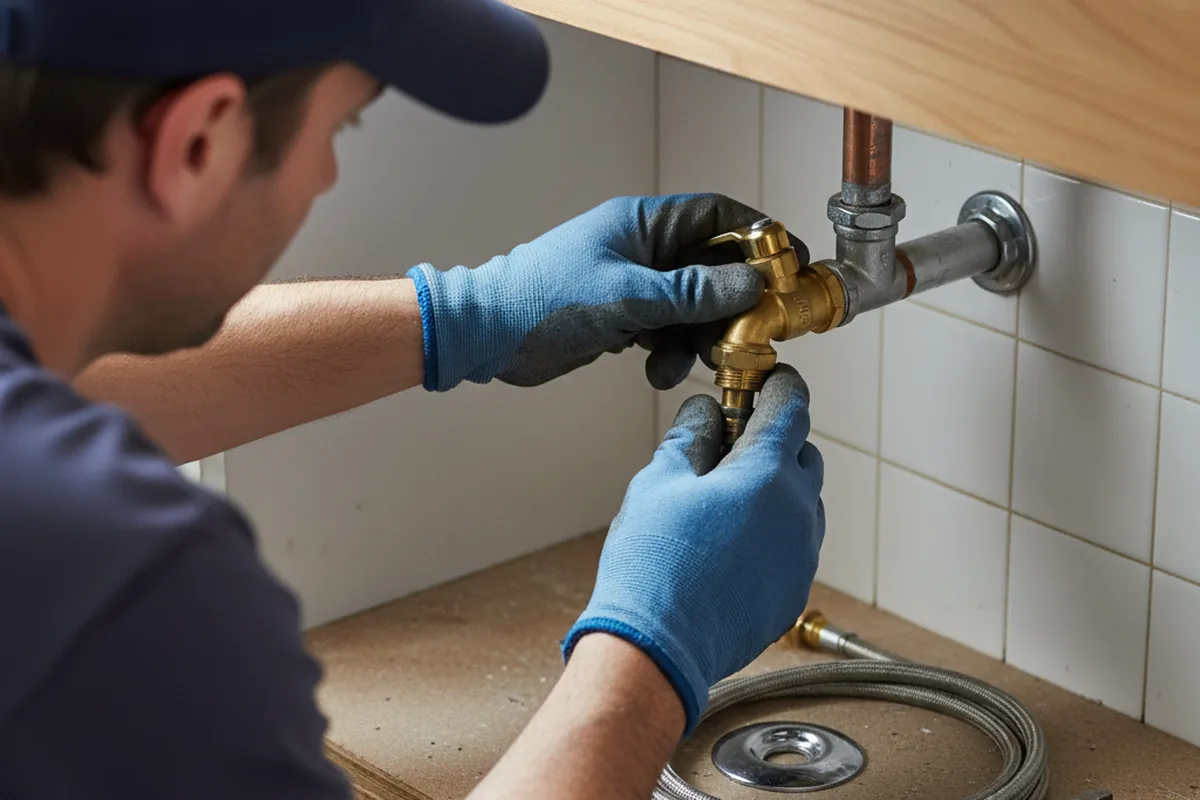Shutoff valve and fitting work during Faucet and Fixture Repair in Georgetown